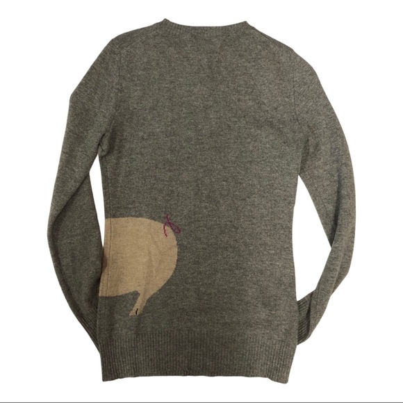 C3 COLLECTION GREY PIG CASHMERE SWEATER (S) - Picture 3 of 4